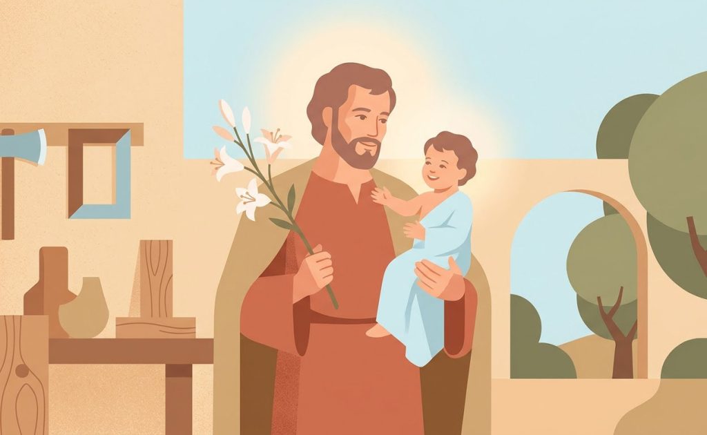 Saint Joseph - Illustration prière catholique